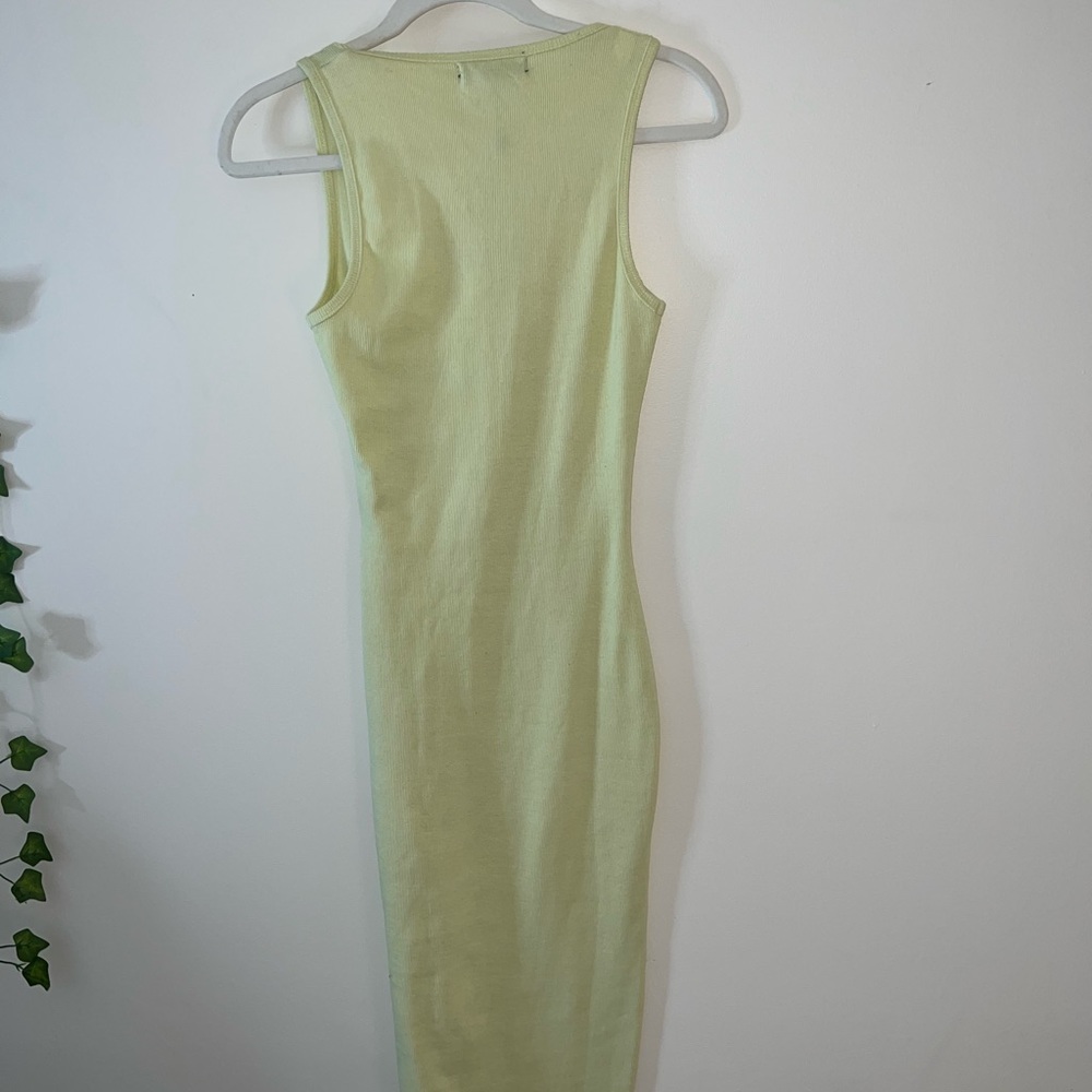 Green Ribbed Dress - Picture 3 of 5